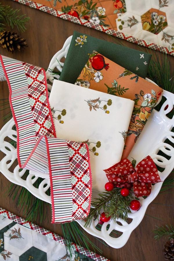 Spruce Bound Binding from Spruce by Sharon Holland for Art Gallery Fabrics, Stripe Christmas Holiday Cotton Quilting Fabric by the Yard