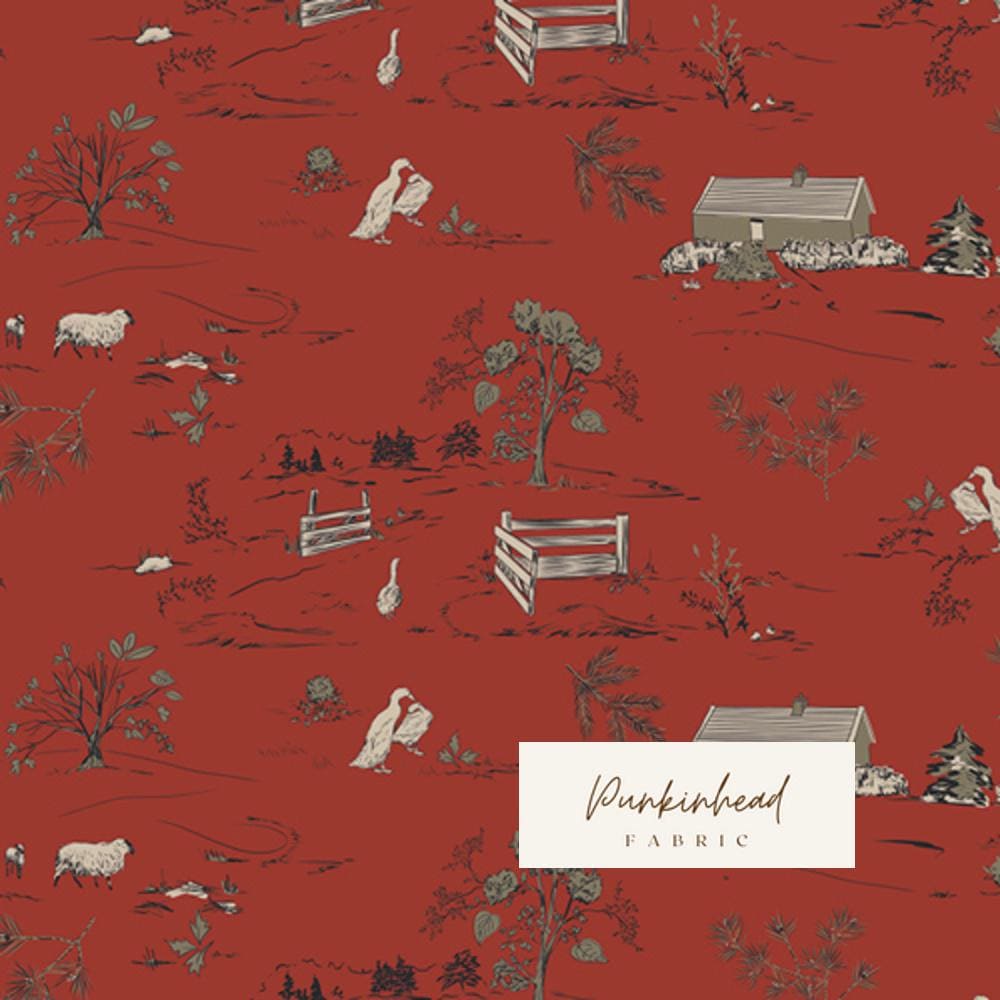 Country Estate from Spruce by Sharon Holland for Art Gallery Fabrics, Floral Christmas Holiday Cotton Quilting Fabric by the Yard