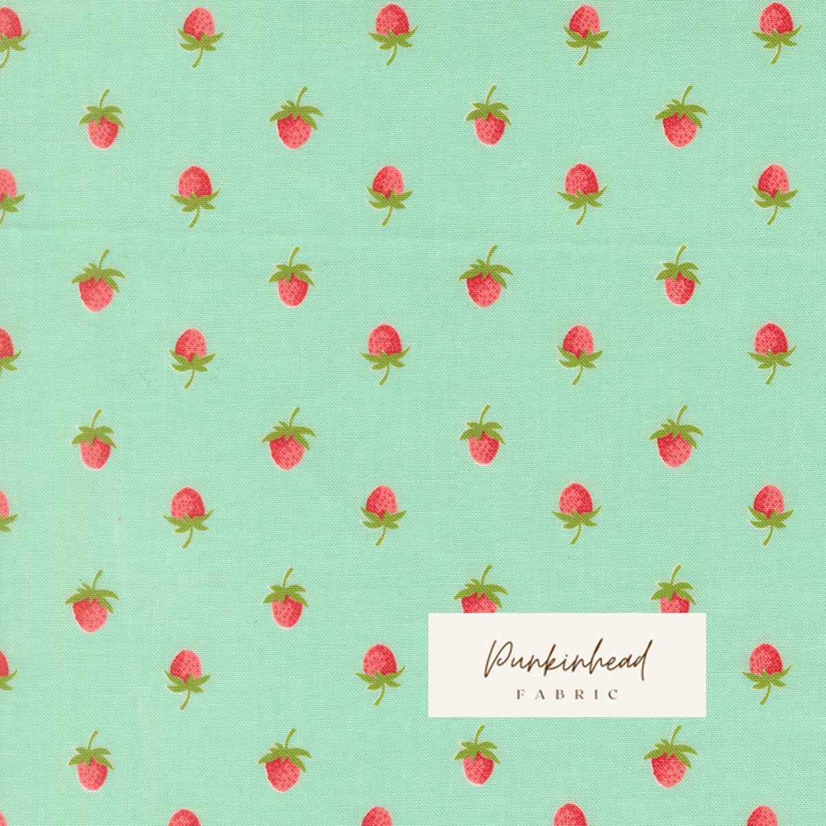 Bloomsberry In Bloom Strawberries Aqua by Camille Roskelley for Moda Cotton Quilting Fabric by yard