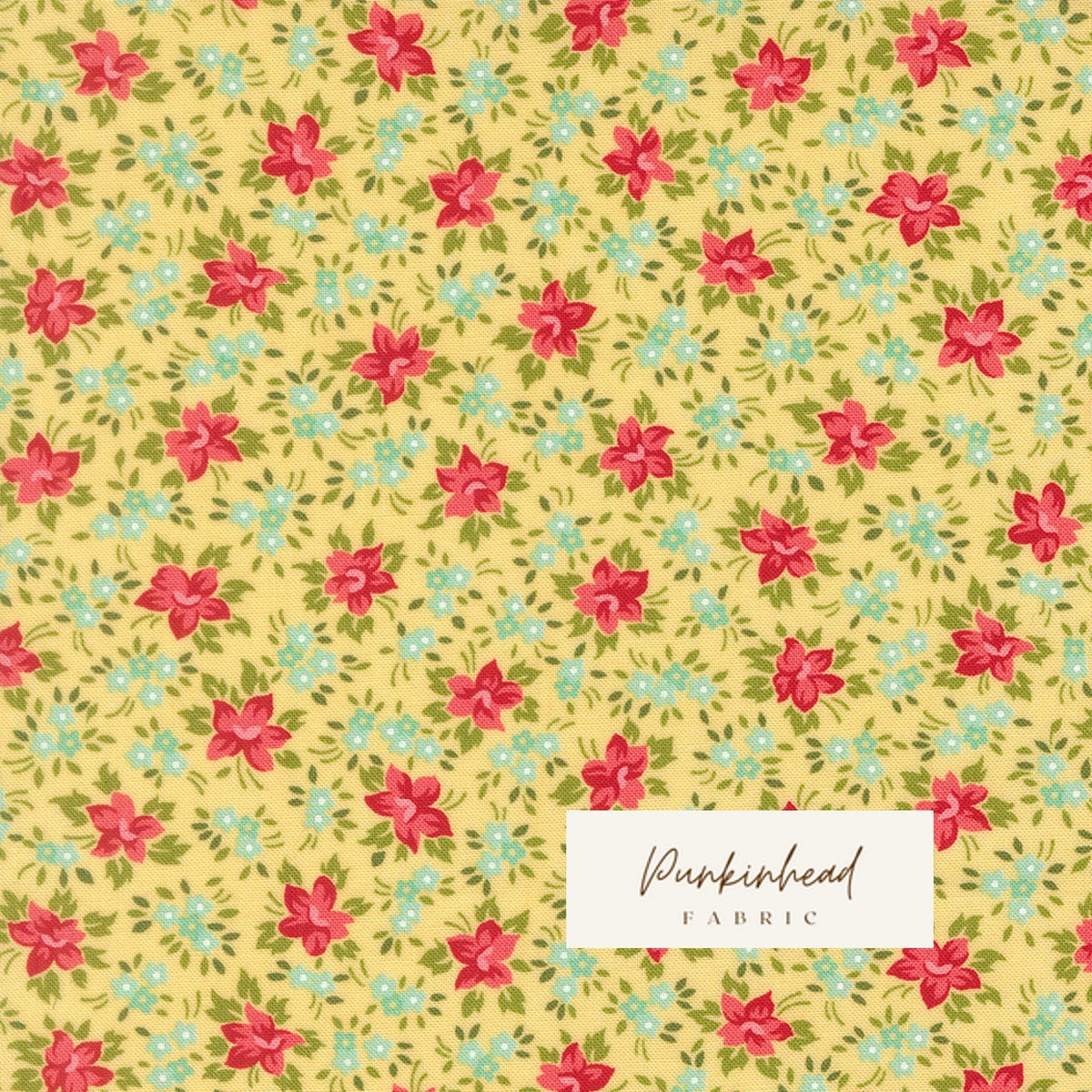 Bloomsberry Marylebone Small Floral Buttermilk Yellow by Camille Roskelley for Moda Cotton Quilting Fabric by yard