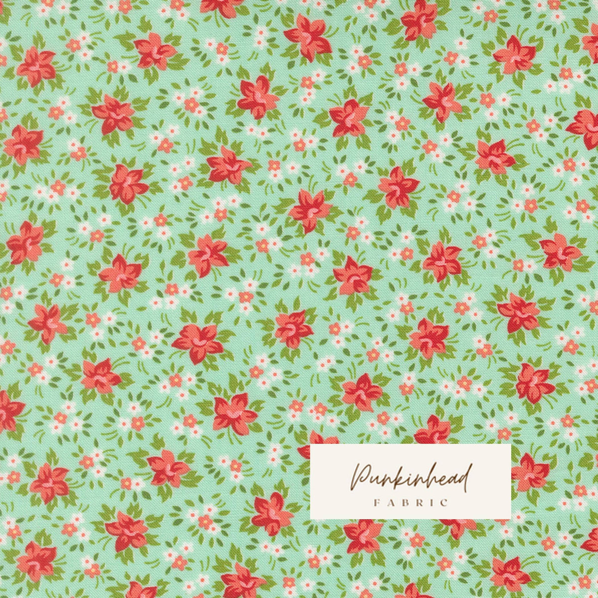 Bloomsberry Marylebone Small Floral Aqua by Camille Roskelley for Moda Cotton Quilting Fabric by yard