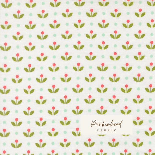 Bloomsberry Mayfair Ditsy Floral White by Camille Roskelley for Moda Cotton Quilting Fabric by yard
