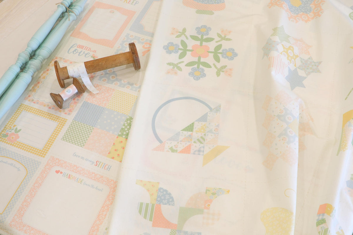 Handmade Sweetness Posies Florals Blush Pink by Heather Briggs My Sew Quilty Life for Moda Spring Cotton Quilting Fabric