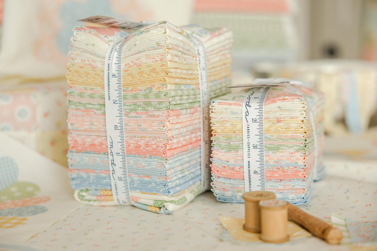 Handmade Sweetness Bitty Blossoms Floral Blush Pink by Heather Briggs My Sew Quilty Life for Moda Spring Cotton Quilting Fabric