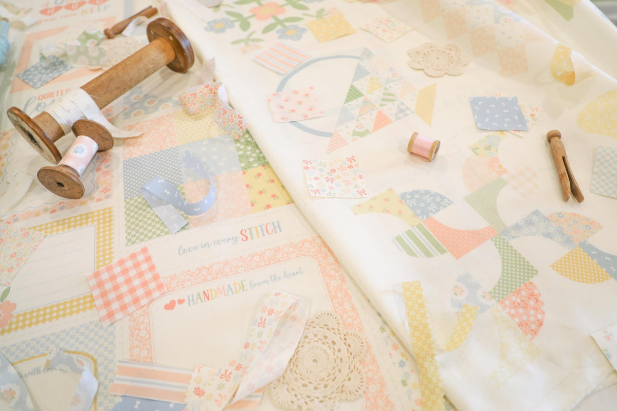 Handmade Sweetness Vintage Blooms Floral Porcelain Off White by Heather Briggs My Sew Quilty Life for Moda Spring Cotton Quilting Fabric