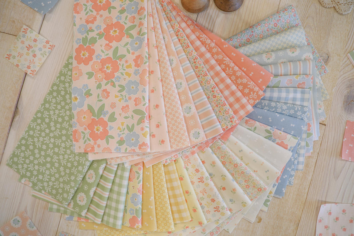 Handmade Sweetness Vintage Blooms Floral Blush Pink by Heather Briggs My Sew Quilty Life for Moda Spring Cotton Quilting Fabric