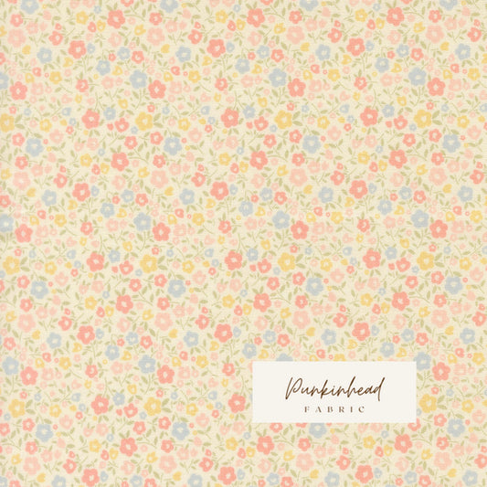 Handmade Sweetness Bitty Blossoms Floral Porcelain Off White by Heather Briggs My Sew Quilty Life for Moda Spring Cotton Quilting Fabric