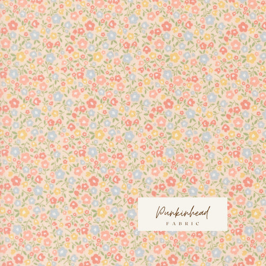 Handmade Sweetness Bitty Blossoms Floral Blush Pink by Heather Briggs My Sew Quilty Life for Moda Spring Cotton Quilting Fabric