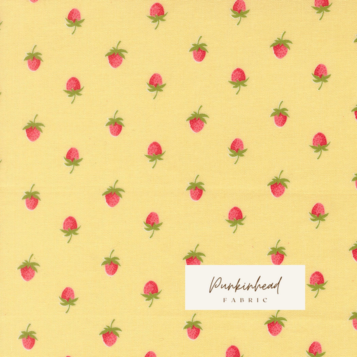 Bloomsberry In Bloom Strawberries Buttermilk Yellow by Camille Roskelley for Moda Cotton Quilting Fabric by yard