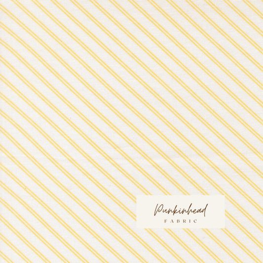 Bloomsberry In Bloom Stripe White Buttermilk Yellow by Camille Roskelley for Moda Cotton Quilting Fabric by yard