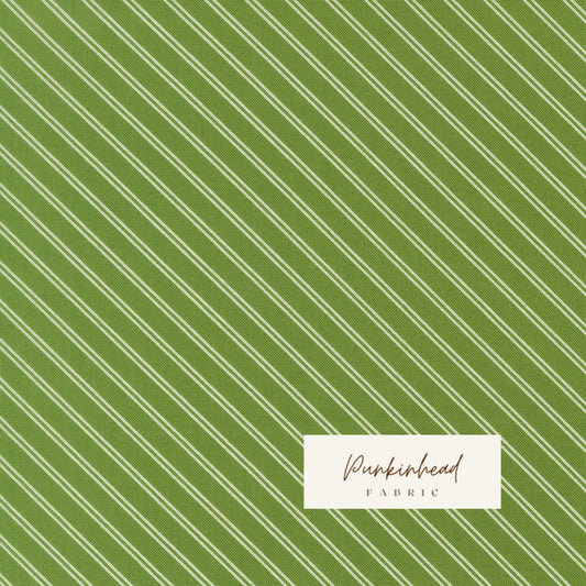 Bloomsberry In Bloom Stripe White Green by Camille Roskelley for Moda Cotton Quilting Fabric by yard