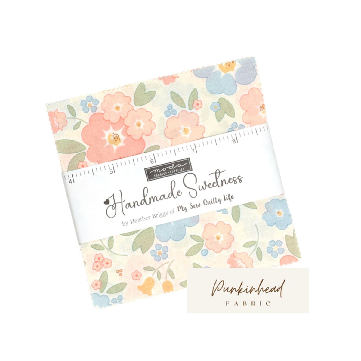 Handmade Sweetness Charm Pack 5" squares by Heather Briggs My Sew Quilty Life for Moda Spring Floral Quilting Fabric 42 Pieces