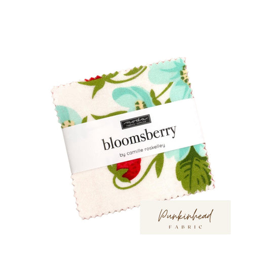 Bloomsberry Mini Charm Pack 2.5" squares by Heather Briggs My Sew Quilty Life for Moda Spring Floral Quilting Fabric 42 Pieces