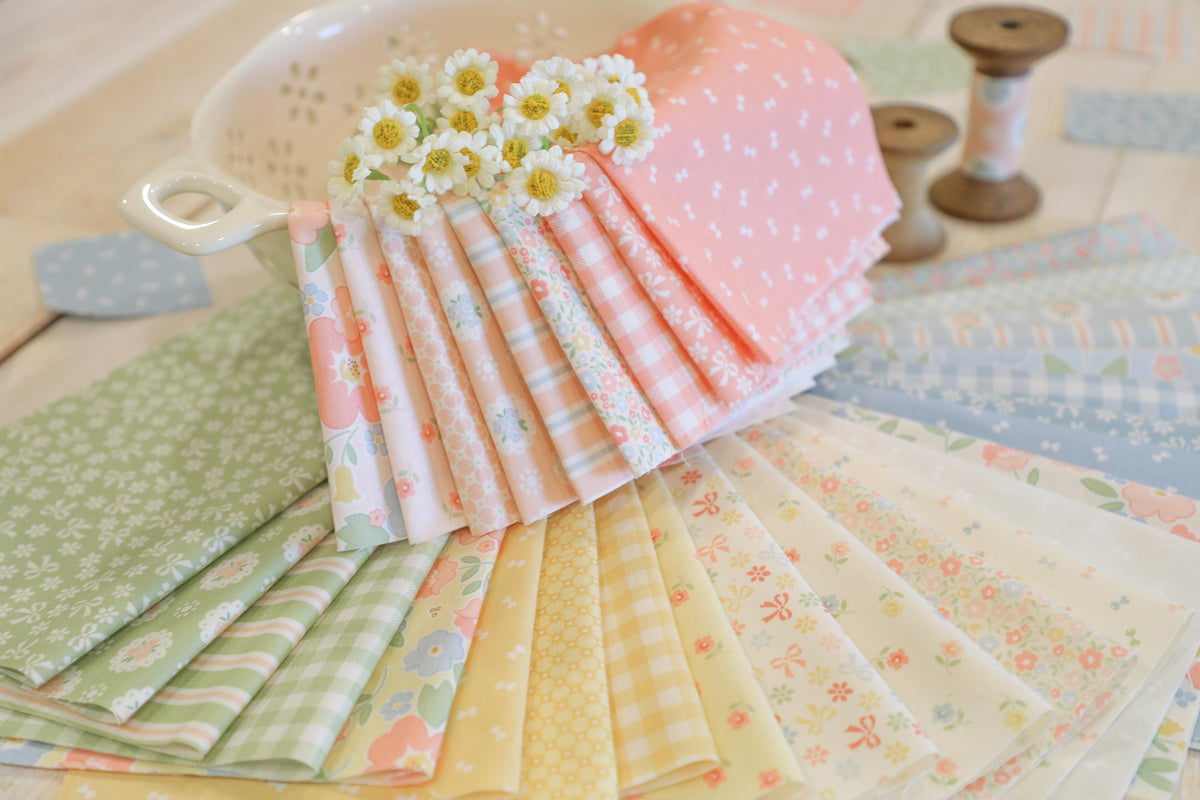 Handmade Sweetness Vintage Blooms Floral Porcelain Off White by Heather Briggs My Sew Quilty Life for Moda Spring Cotton Quilting Fabric