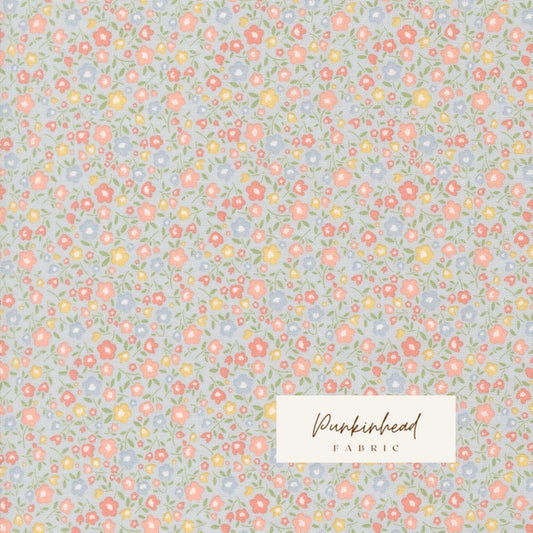 Handmade Sweetness Bitty Blossoms Floral Sky Blue by Heather Briggs My Sew Quilty Life for Moda Spring Cotton Quilting Fabric