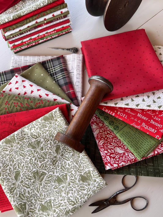 Christmas Fat Quarter Bundle fabrics by Moda Fabrics Cotton Quilting Fabric