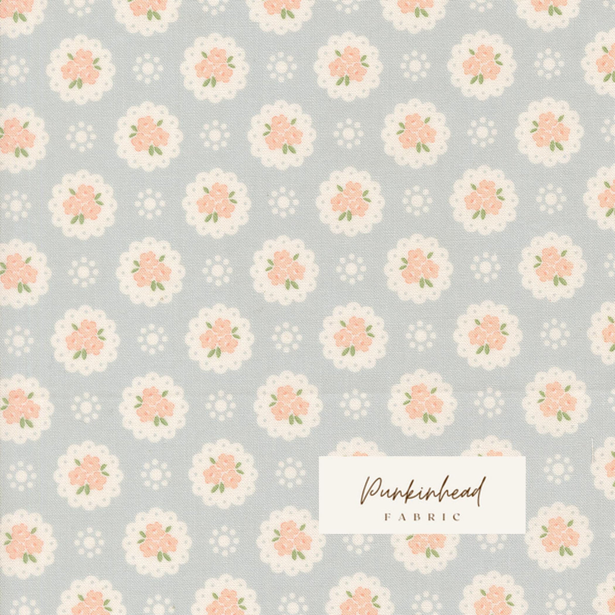 Handmade Sweetness Doily Floral Sky Blue by Heather Briggs My Sew Quilty Life for Moda Spring Cotton Quilting Fabric