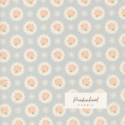 Handmade Sweetness Doily Floral Sky Blue by Heather Briggs My Sew Quilty Life for Moda Spring Cotton Quilting Fabric