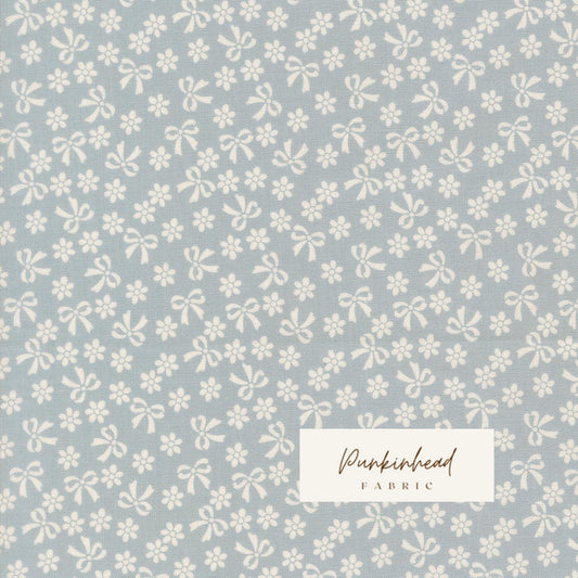 Handmade Sweetness Bows Daisies Small Floral Powder Blue White by Heather Briggs My Sew Quilty Life for Moda Spring Cotton Quilting Fabric