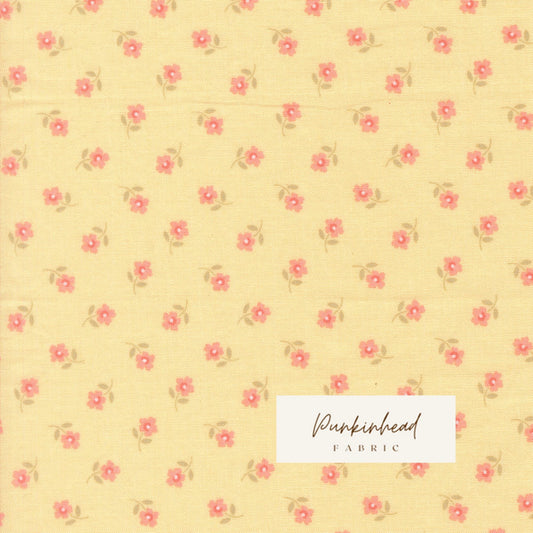Handmade Sweetness Posies Florals Sunshine Yellow by Heather Briggs My Sew Quilty Life for Moda Spring Cotton Quilting Fabric