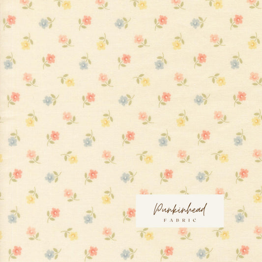 Handmade Sweetness Posies Florals Porcelain Off White by Heather Briggs My Sew Quilty Life for Moda Spring Cotton Quilting Fabric