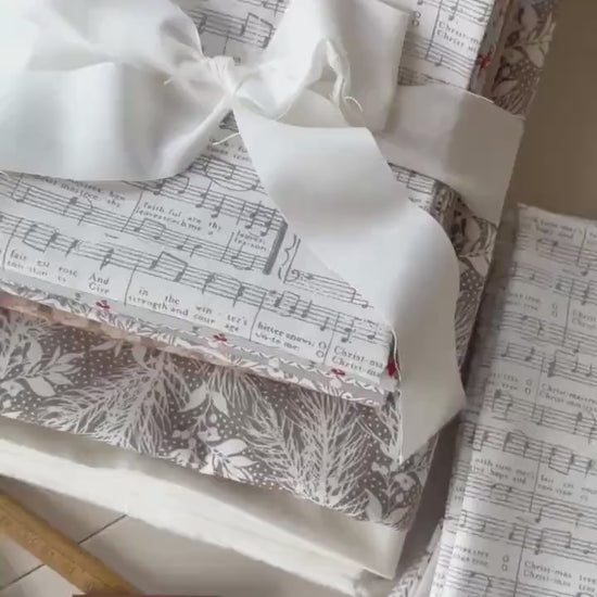Silent Night Quilt Kit by The Pattern Basket Neutral Low Volume Christmas Tree Forest Winter Holiday Scrappy Quilt Kit Pattern